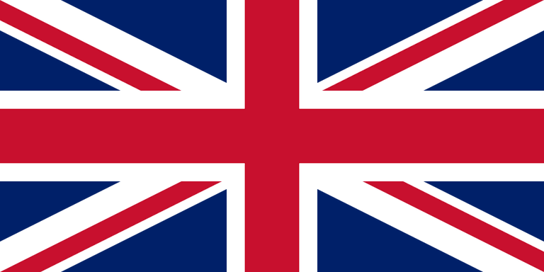 A blue field with the red cross of Saint George edged in white, superimposed on the diagonal crosses of St Patrick and St Andrew.